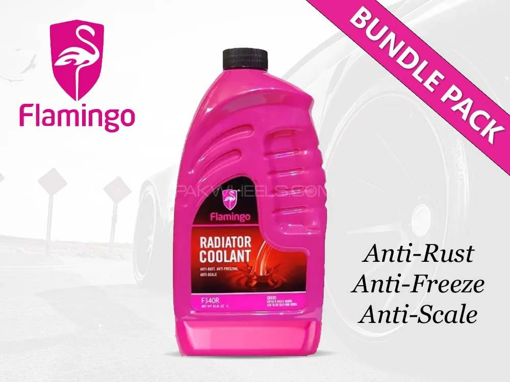 Flamingo Coolant | Red | 1 Ltr | AntiFreeze | AntiScale | AntiRust Image-1