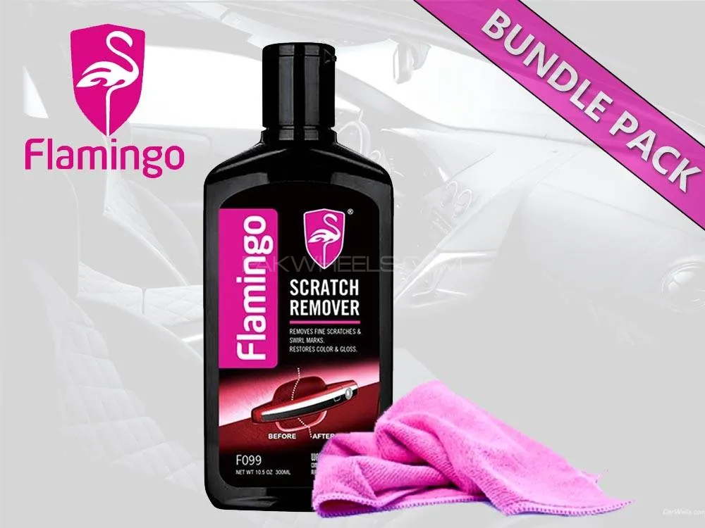 Flamingo Scratch Remover With Microfiber Cloth | Bundle Pack | 300ml | Scratch Cleaner Image-1