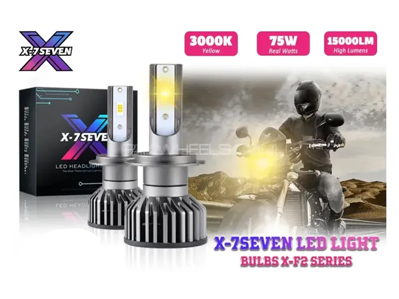 H11 X7 Seven  F2 Triple 75W 7500LM LED Bulbs White, Yellow, Off White USA One Year Warranty