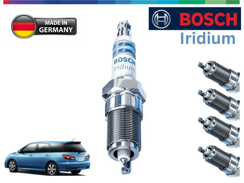 Nissan Wingroad 2006-2018 Iridium Spark Plugs 4 Pcs- BOSCH - Made in Germany Image-1
