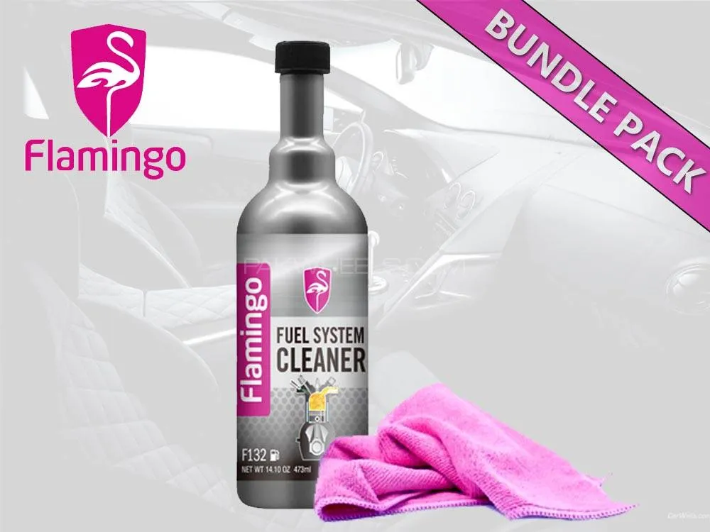 Flamingo Fuel System Cleaner With Microfiber Cloth | Bundle Pack | 475ml | Smooth Drive Image-1