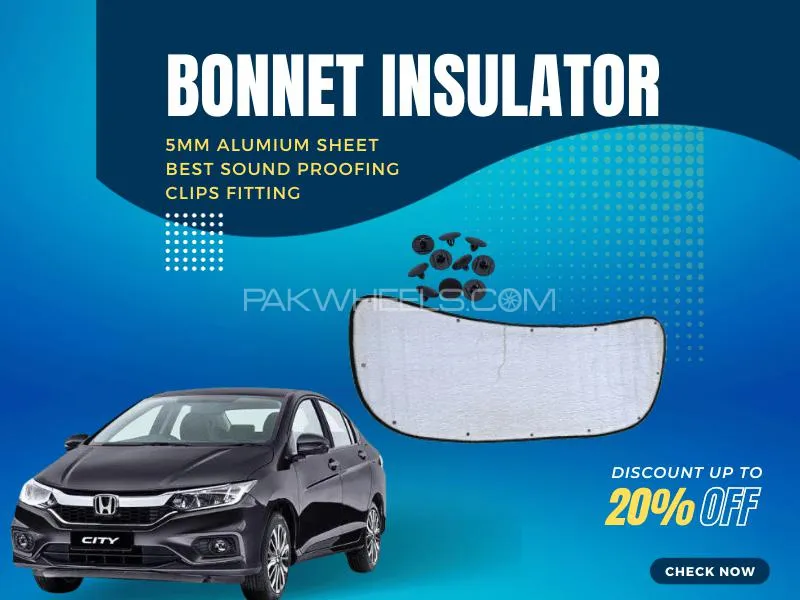 Bonnet Insulator Honda City 2023-2024 5mm Aluminum Sound Damping Sheet Image-1