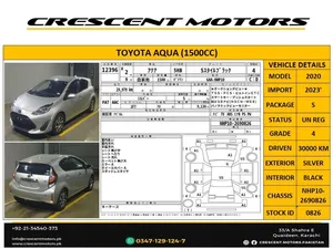 Toyota Aqua 2020 for Sale
