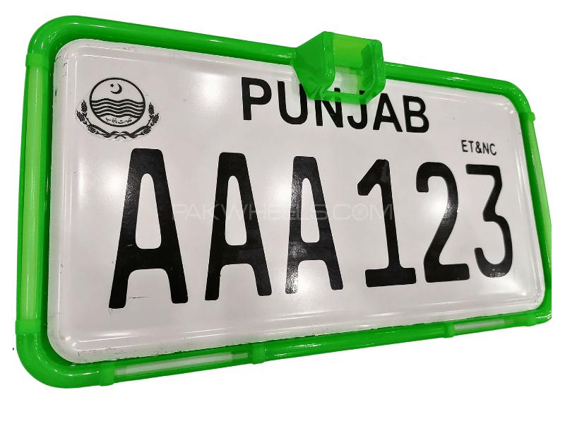 Buy Green License Plate Frame with LED Lights and Camera Fitting Option ...