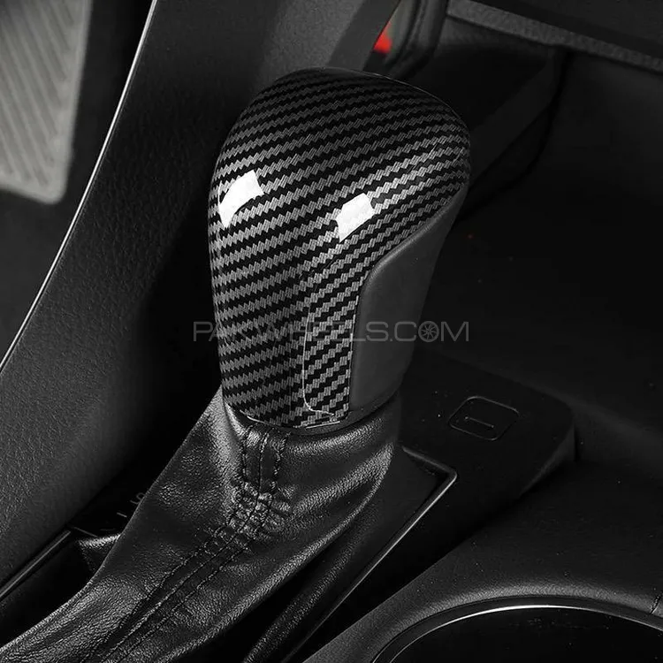 Honda Civic X Gear Knob Cover Carbon Fibre 1Pc Image-1