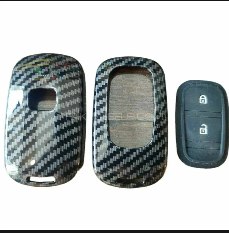 Honda Hrv Carbon Fiber Texture Key Cover Image-1