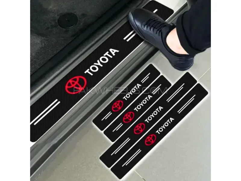 5D Carbon Door Sill Protection Paper Strips for Toyota - 4PCS