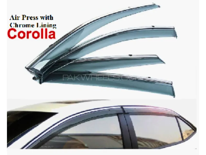 Toyota Corolla 2015-2024 Door Air Press / Sun Visor Set with Chrome Lining Tape Fitting Fine Quality Image-1