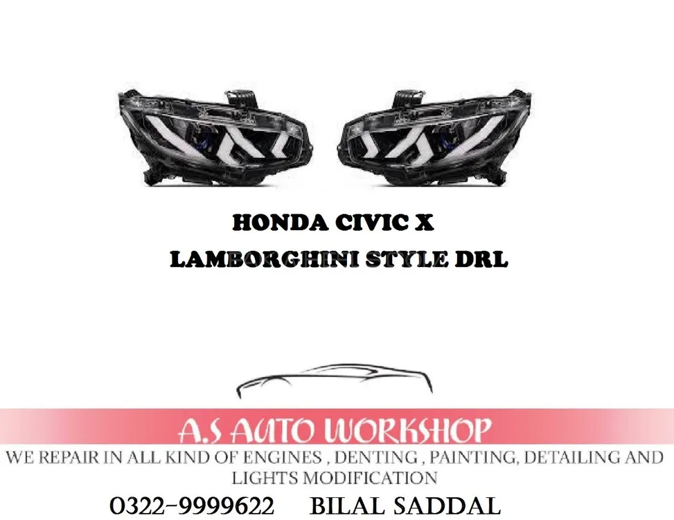 Honda civic drl Lamborghini ,mustang ,bmw style Image-1