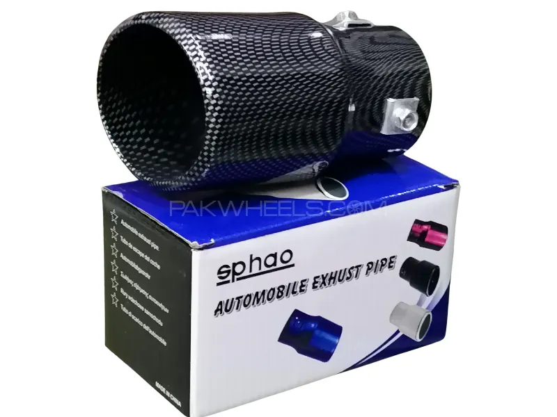 Car Silencer Exhaust Tip Carbon Design Imported Quality Image-1