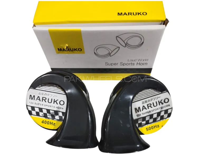 MARUKO Super Sports Horn High Low Snail Horn Good Quality - 1Pair Image-1