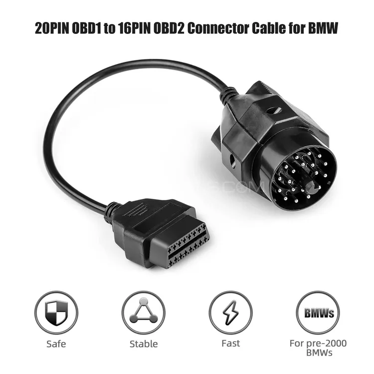 20PIN OBD1 to 16PIN OBD2 Connector Adapter for BMW Image-1