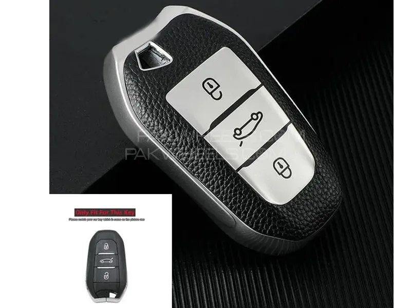 Peugeot 2008 Key Cover Premium Quality Silver Leather TPU Metarial - Peugeot 2008 Remote Cover 