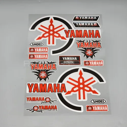 Premium Quality Custom Sticker Big Sheet For Car & Bike Embossed Style YAMAHA Image-1