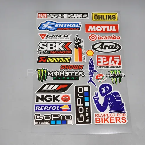 Premium Quality Custom Sticker Big Sheet For Car & Bike Embossed Style YOSHIMURA Image-1