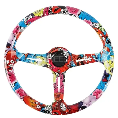 Universal Hydro Fobic Semi Deep Dish Steering Funky Style 2 Universal Hydro Fobic Semi Deep Dish Steering Funky Style 2 Image-2