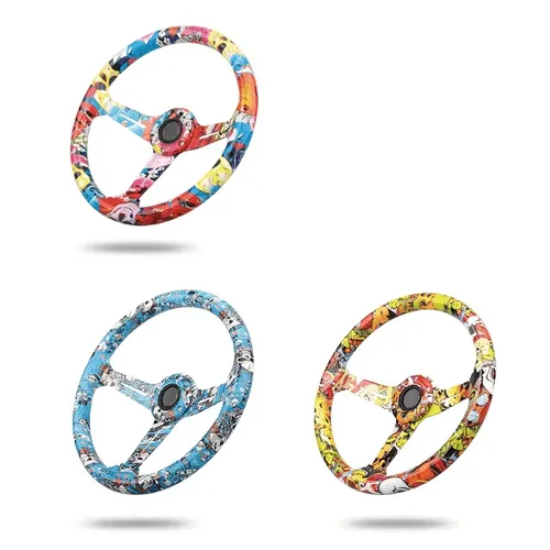 Universal Hydro Fobic Semi Deep Dish Steering Funky Style 2 Universal Hydro Fobic Semi Deep Dish Steering Funky Style 2 Image-8