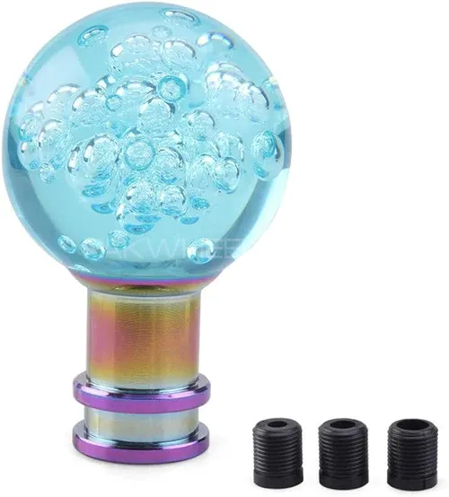 Universal Acrylic Round Ball Style Gear Shift Knob Manual Transmission Shifter Lever Stick(Ice Blue) Image-1
