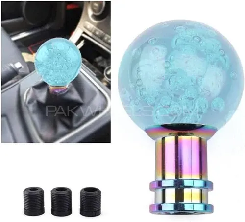 Universal Acrylic Round Ball Style Gear Shift Knob Manual Transmission Shifter Lever Stick(Ice Blue) Image-1