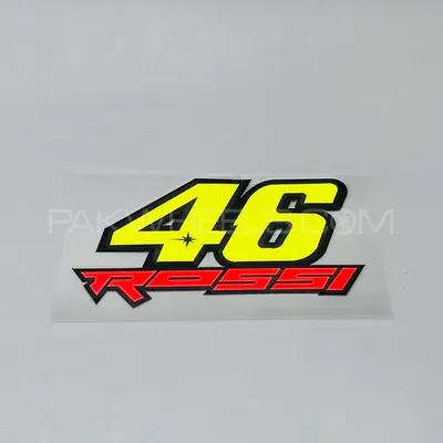 Premium Quality Custom Sticker Sheet For Car & Bike Embossed Style 46 ROSSI Image-1