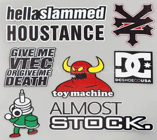 Premium Quality Custom Sticker Sheet For Car & Bike Embossed Style HELLA SLAMMED Image-1