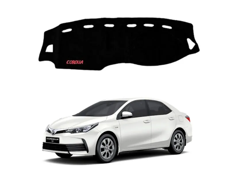 Toyota Corolla Dashboard Mat Cover Silky Soft Valvet Stuff Imported Quality China - Valvet Black