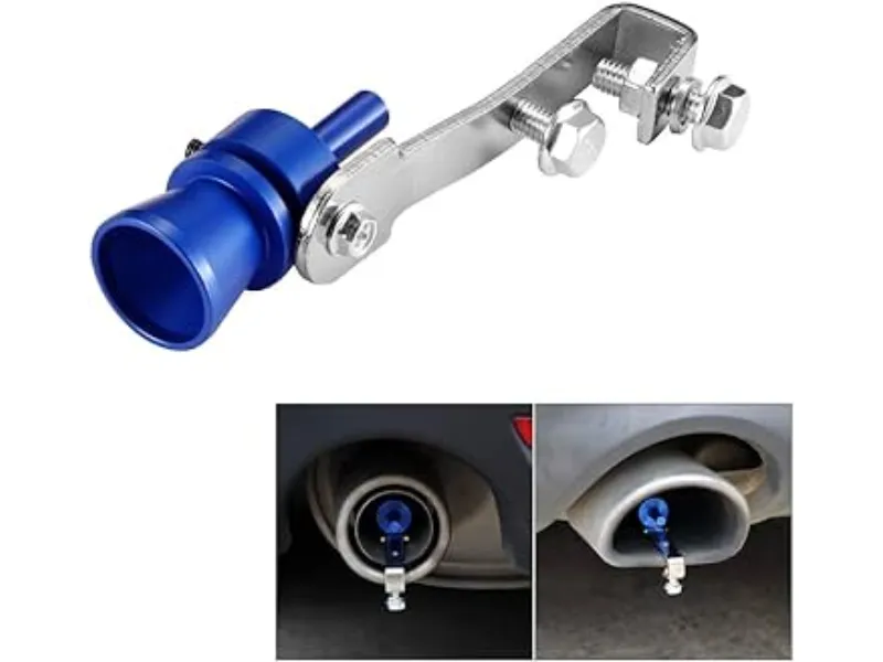 Turbo Sound Whistle Medium Size for Vehicle Exhaust Pipe Car Turbo muffler Universal-Blue Image-1