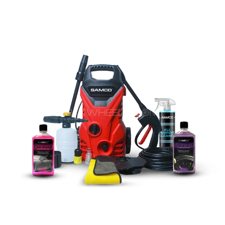 Samco High Pressure Washer And Cleaner 1400 Watts With Ultimate Car Care Bundle - 110bar | Free Clot Image-1