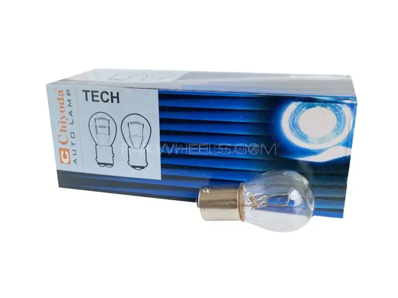 2Pc 1141 S25 Clear Back Reverse indicator Bulb Image-1
