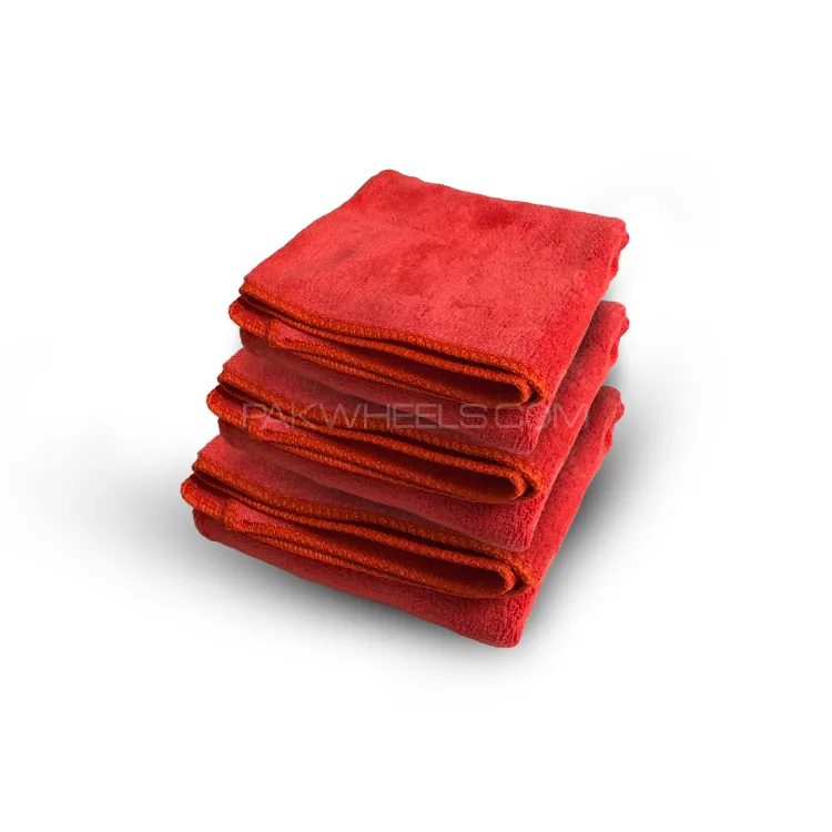 Samco Microfiber Towel Red – 40x40cm 400GSM - Pack of 3 Image-1