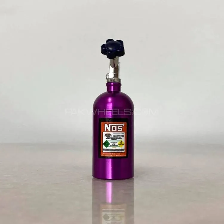 Universal Car Perfume Metal Simulation Nitrogen Bottle Accessory for Car Purple  1 Pc Image-1