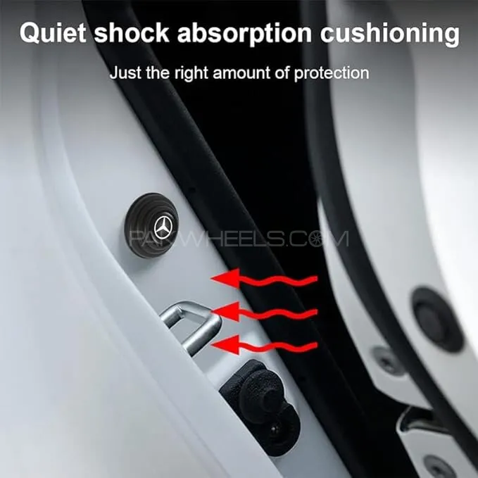 Universal Mercedes Car Door Shock Absorber Gasket Anti-Collision Buffer Pads 4 Pc Image-1