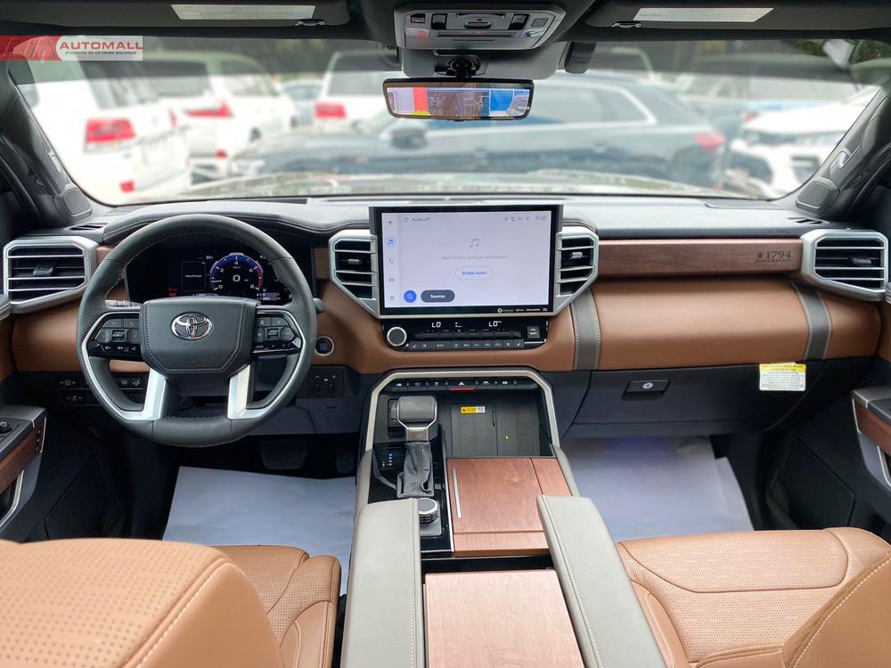 Make:Toyota Tundra
1794 Edition CrewMax 5.5' Bed
2nd in Pakistan 
Model: 2022
Mileage: Only 5000 miles  
Engine:3.5L V-6 Gas Turbocharged 4WD
Exterior Color: Smoked Mesquite

 POPULAR FEATURES:
*Premium Wheels
*Moonroof
*Premium Audio
*Navigation
*Premium Seat Material
*Front Heated Seats
*Front Cooled Seats
*Remote Engine Start
*Multi-Zone Climate Control
*Adaptive Cruise Control
*Blind Spot System
*Lane Keep Assist
*Backup Camera
*Parking Sensors
*12 Speakers
*Tow Hitch
*Memory Seats

Calling and Visiting Hours 

Monday to Friday

11:00 am to 7:00 pm