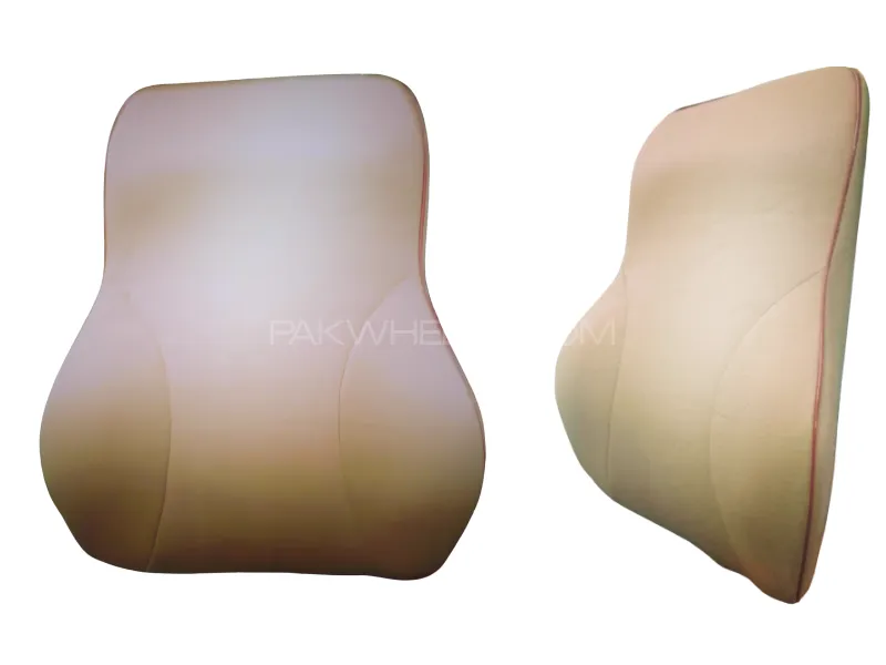 Seat Back Rest Cushion Beig Color | Luxury Cushion | Memory Foam Cushion | 1PC |  Seat Back Rest Cushion Beig Color | Luxury Cushion | Memory Foam Cushion | 1PC |  Image-2
