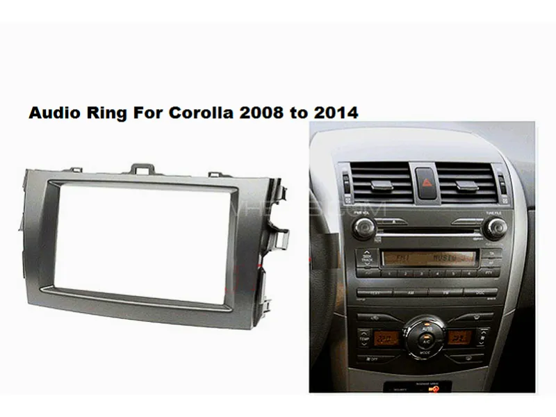 Toyota Corolla 2009-2014 DVD Player Ring Fitting Genuine Kabli | CD Player Ring Fitting | - 1PC  Image-1