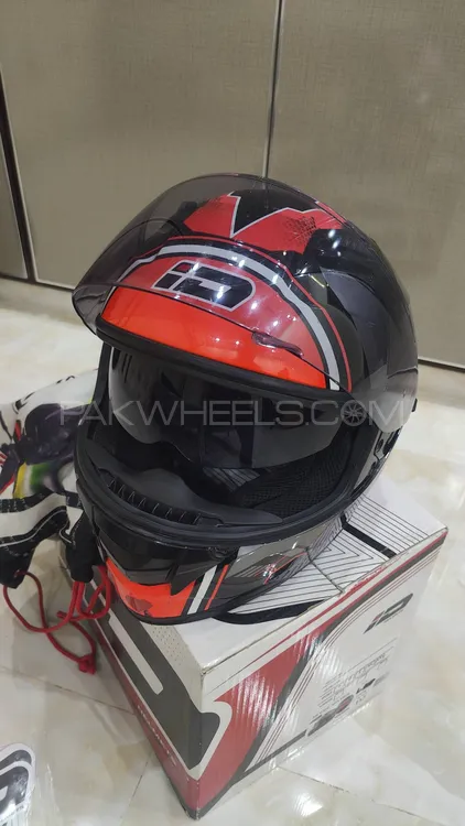 Index Helmet Spyder Red (Dual visor) (Large) Image-1