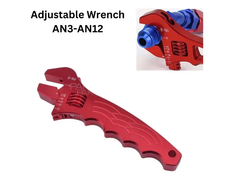 Adjustable Aluminum Lightweight Wrench Fitting Tools for AN 3- 12 Red Image-1