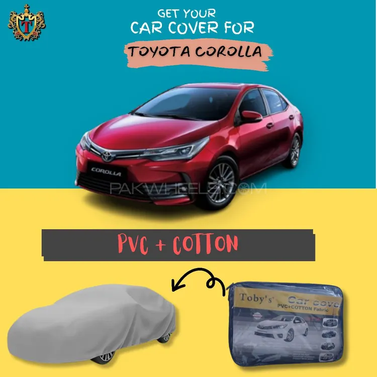 TOBYS - Car Top Cover for Toyota Corolla ( PVC & COTTON ) Image-1