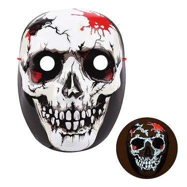 Universal Zombie Style Neon Halloween Mask, Led Purge Mask 3 Lighting Modes For Costplay 1 Pc Universal Zombie Style Neon Halloween Mask, Led Purge Mask 3 Lighting Modes For Costplay 1 Pc